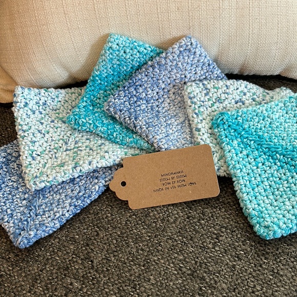 NWT 6 Coasters Made in USA with 100% recycled cotton! Perfect to use as trivet! - Picture 3 of 3